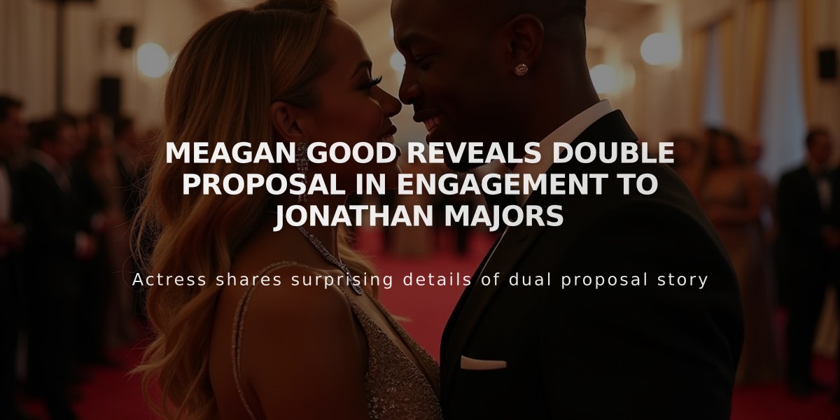 Meagan Good Reveals Double Proposal in Engagement to Jonathan Majors