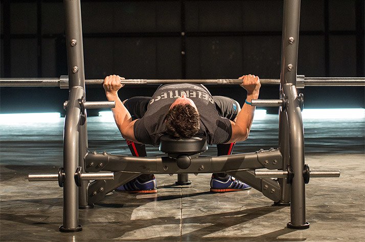 Barbell bench press technique diagram