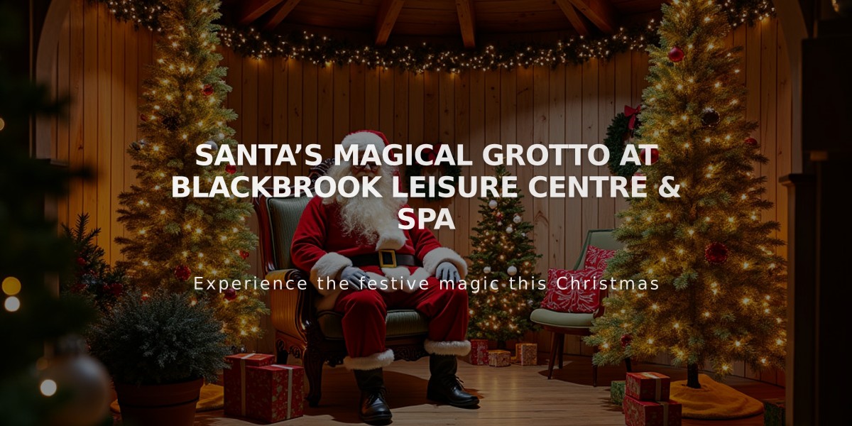 Santa's Magical Grotto Returns to Blackbrook Leisure Centre This December