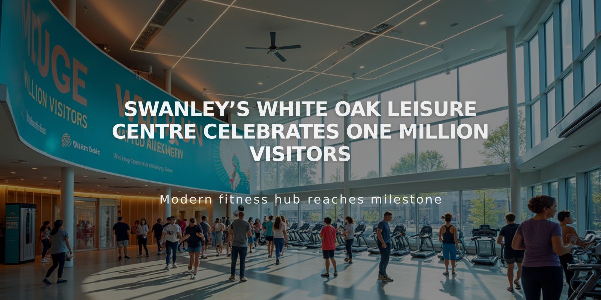 White Oak Leisure Centre in Swanley marks 1 million visits milestone with surprise giveaway