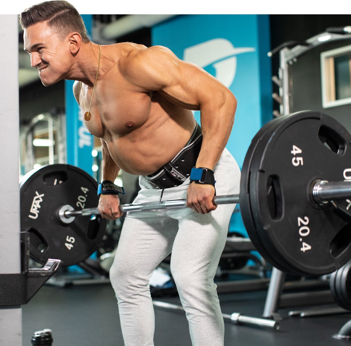 Man doing lat pulldown exercise