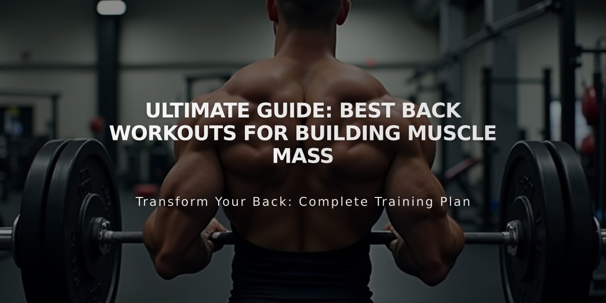 Ultimate Guide: Best Back Workouts for Building Muscle Mass