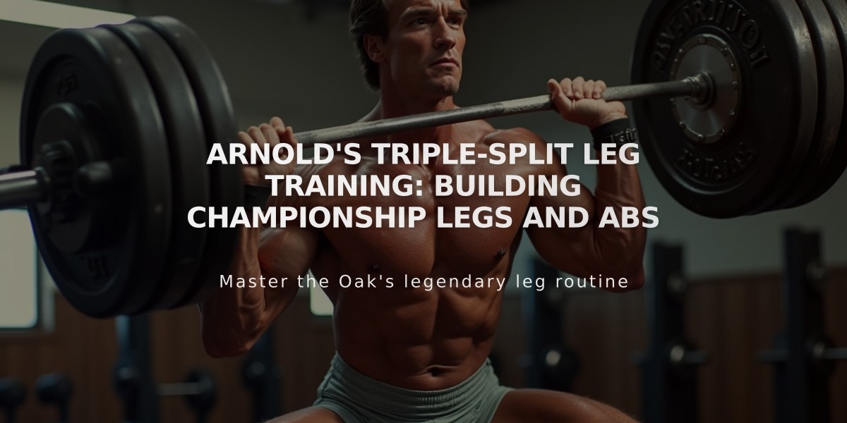 Arnold's Triple-Split Leg Training: Building Championship Legs and Abs