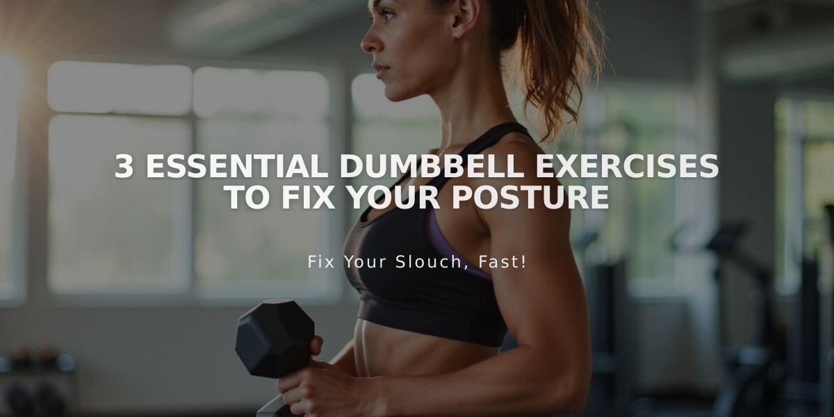 3 Essential Dumbbell Exercises to Fix Your Posture