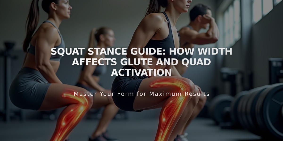 Squat Stance Guide: How Width Affects Glute and Quad Activation