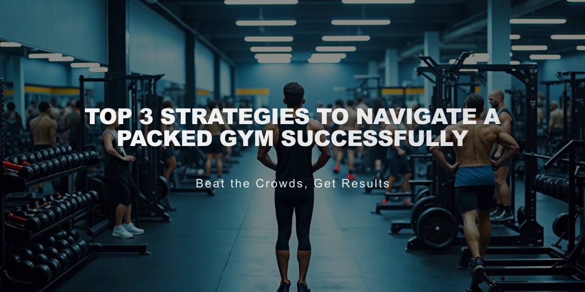 Top 3 Strategies to Navigate a Packed Gym Successfully