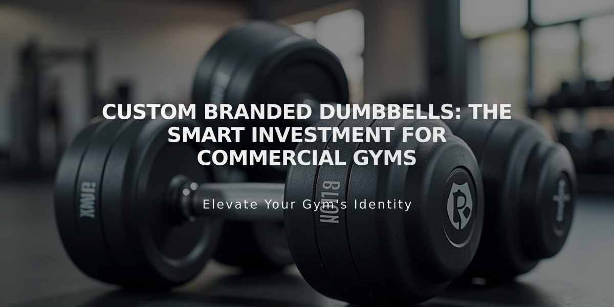 Custom Branded Dumbbells: The Smart Investment for Commercial Gyms