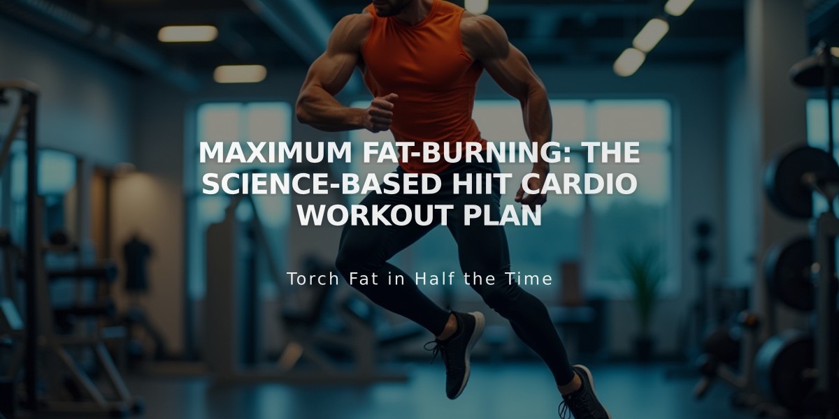 Maximum Fat-Burning: The Science-Based HIIT Cardio Workout Plan