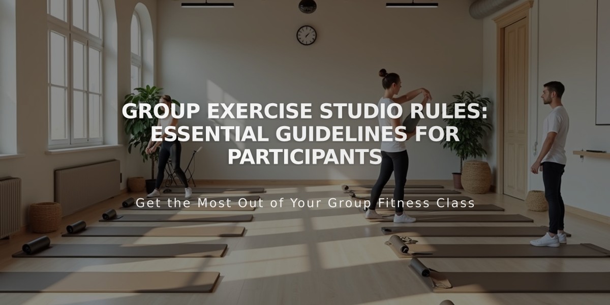 Group Exercise Studio Rules: Essential Guidelines for Participants