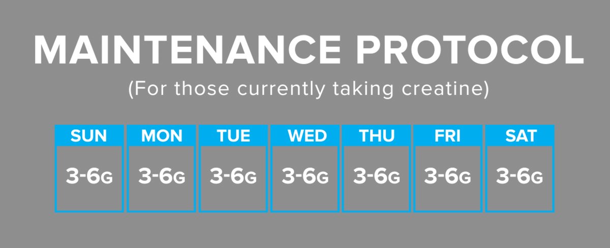 Creatine loading and maintenance schedule