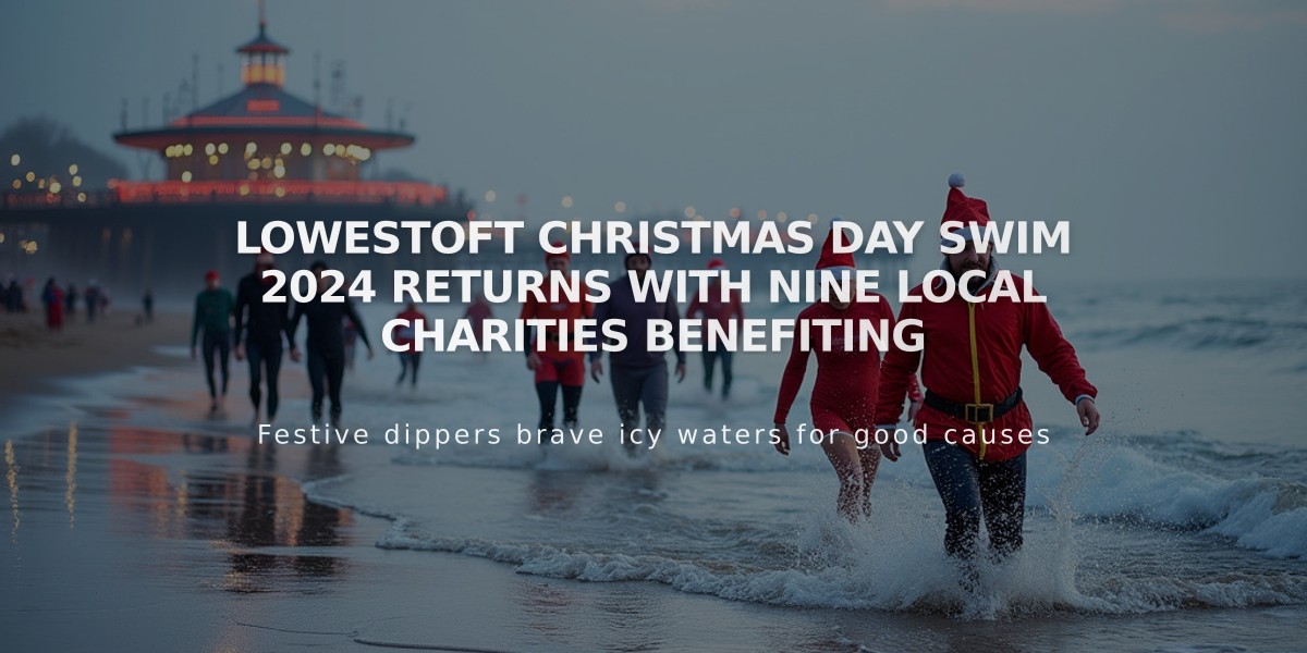 Lowestoft Christmas Day Swim 2024 Returns with Nine Local Charities Benefiting