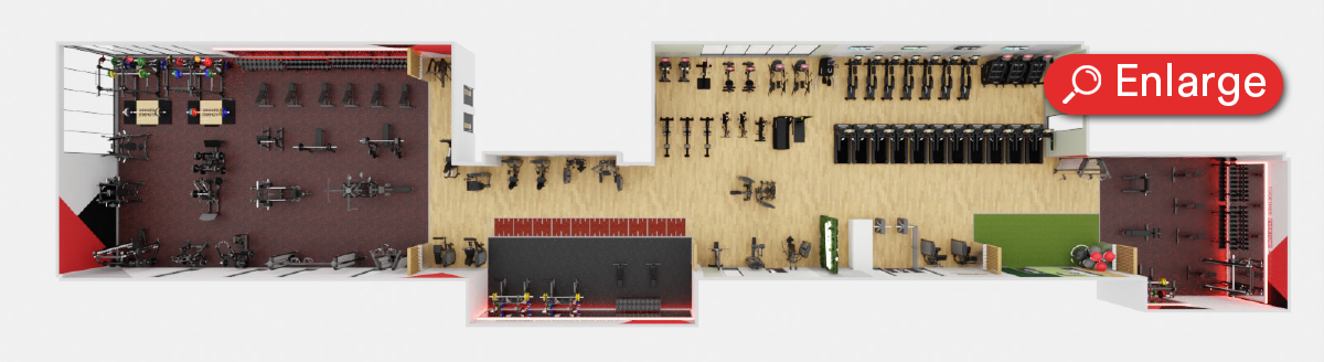 Abbey Leisure Centre gym floor plan