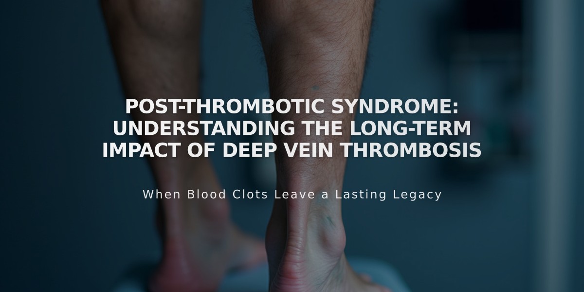 Post-Thrombotic Syndrome: Understanding the Long-Term Impact of Deep Vein Thrombosis