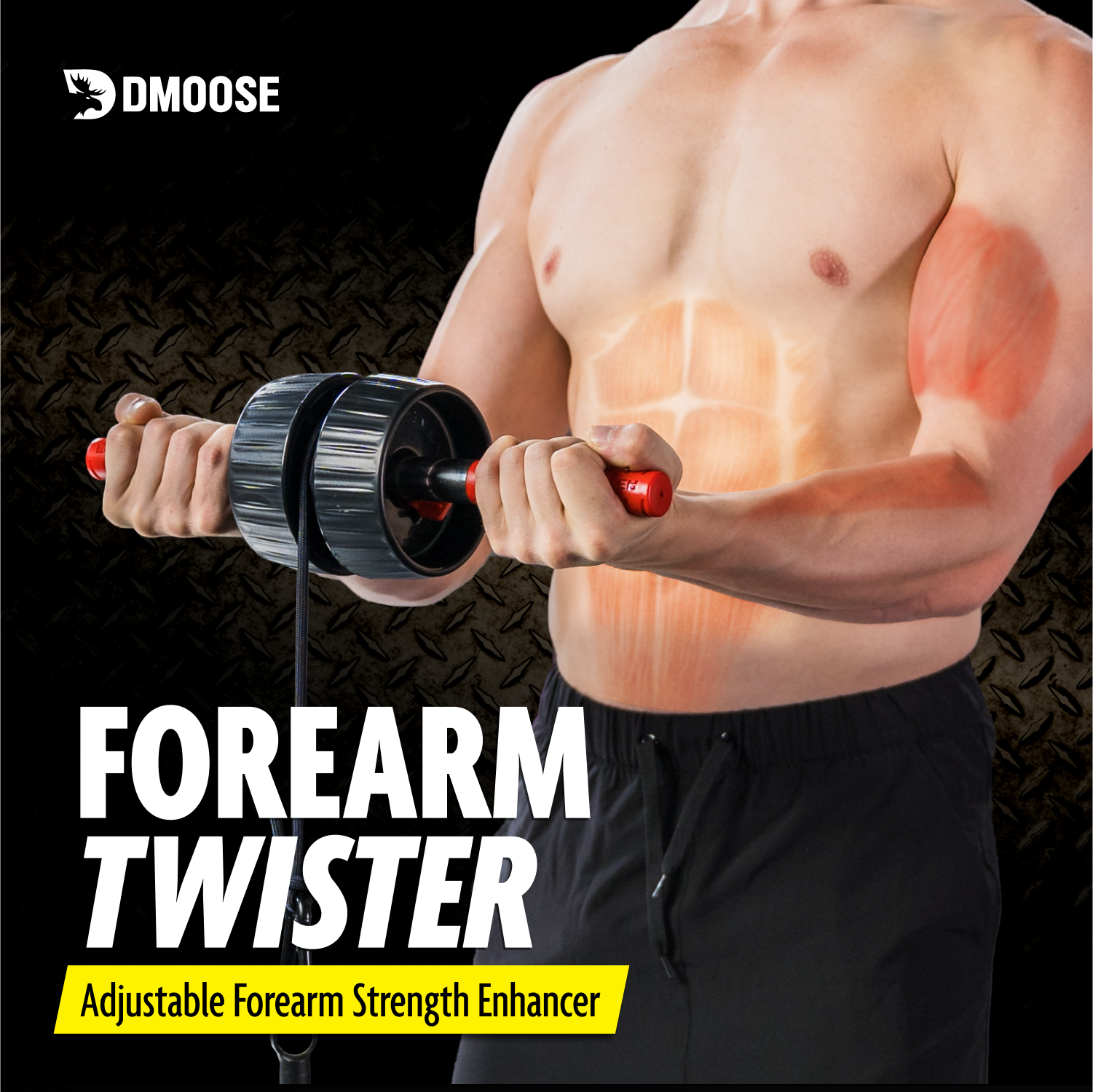 Man doing forearm twist exercise