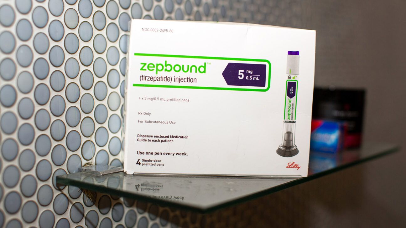 Zepbound medication on glass shelf