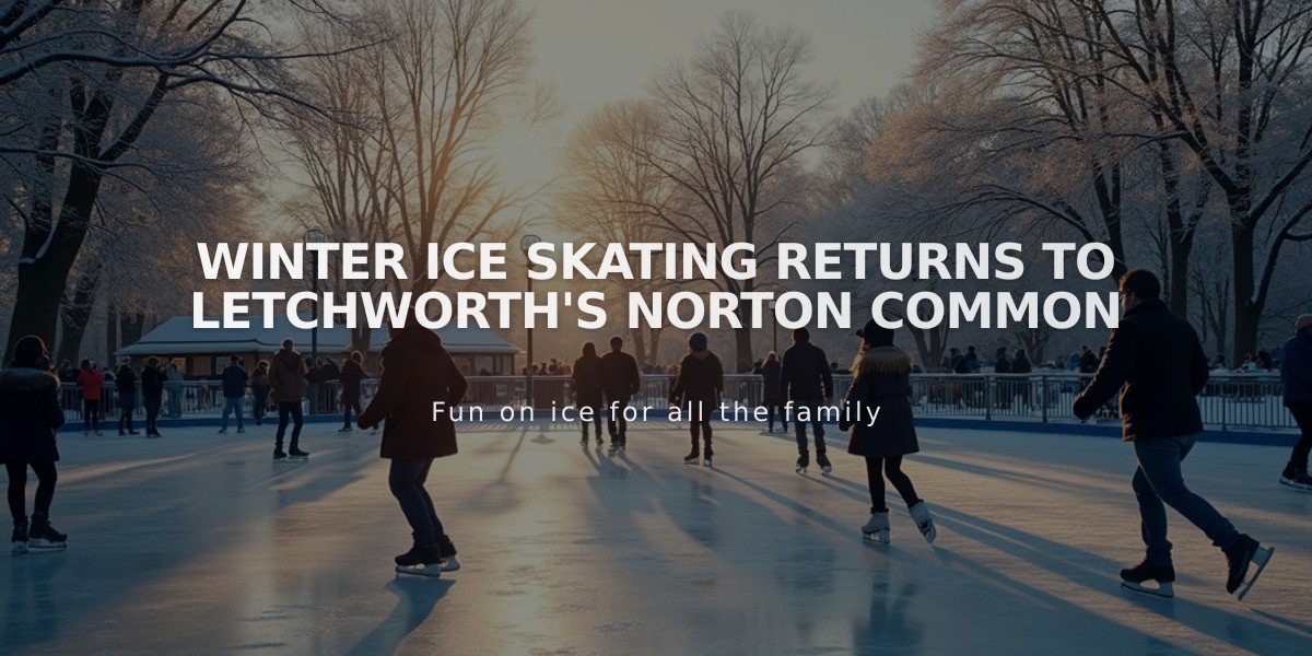 Winter Ice Skating Returns to Letchworth's Norton Common