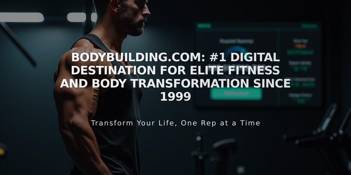 Bodybuilding.com: #1 Digital Destination for Elite Fitness and Body Transformation Since 1999