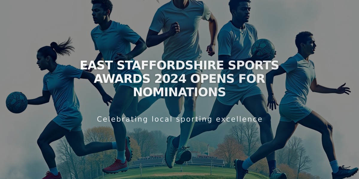 East Staffordshire Sports Awards 2024 Opens for Nominations