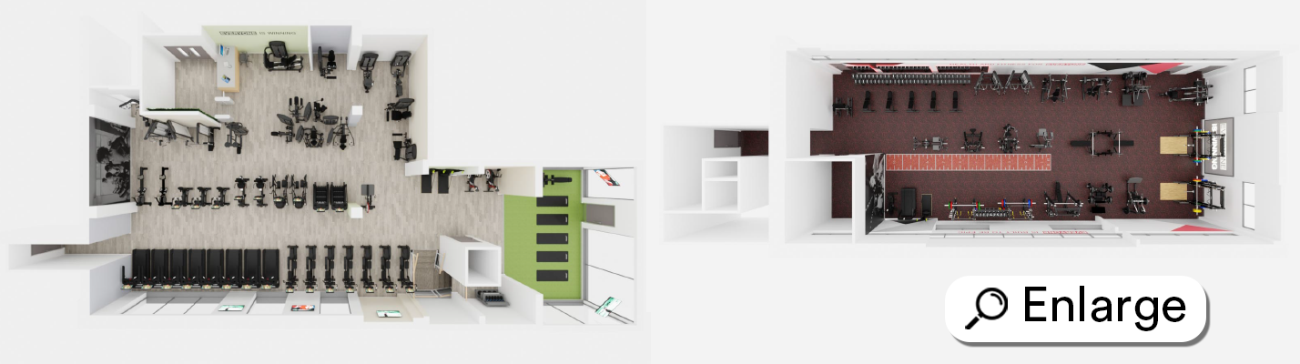 Northcroft leisure centre gym layout