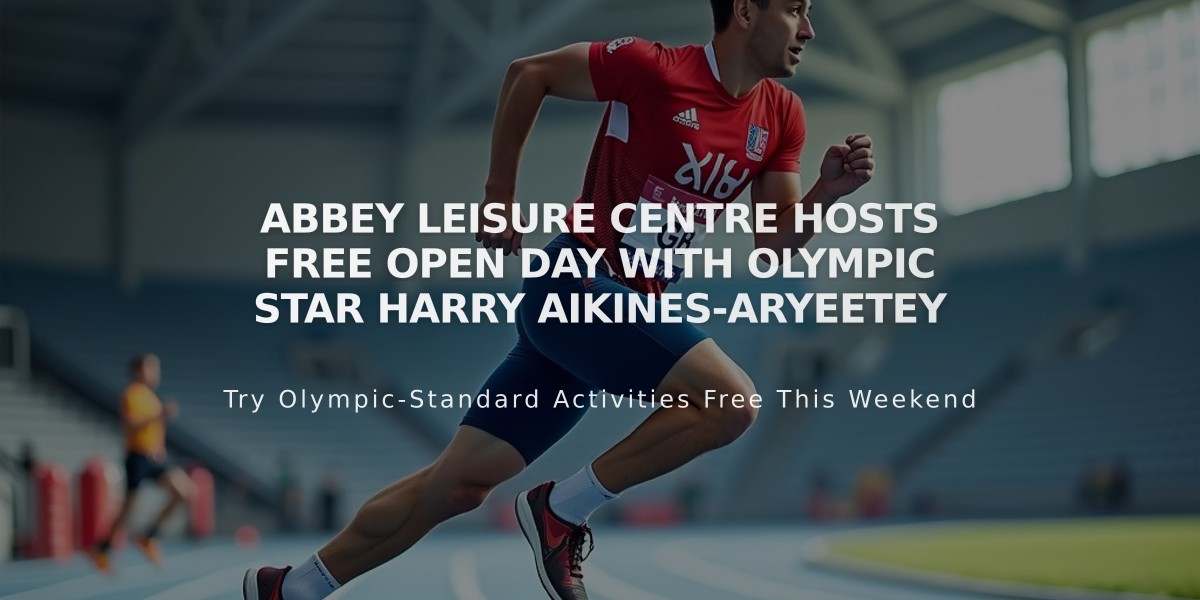 Abbey Leisure Centre Hosts Free Open Day with Olympic Star Harry Aikines-Aryeetey