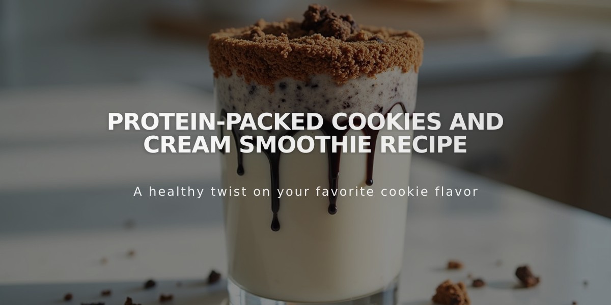 Protein-Packed Cookies and Cream Smoothie Recipe