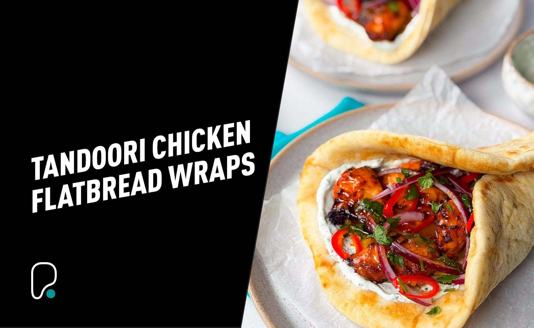 Tandoori chicken wraps with flatbread