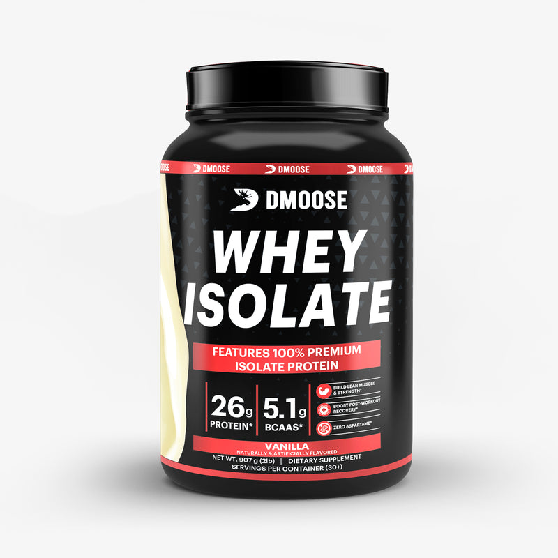 White protein powder container