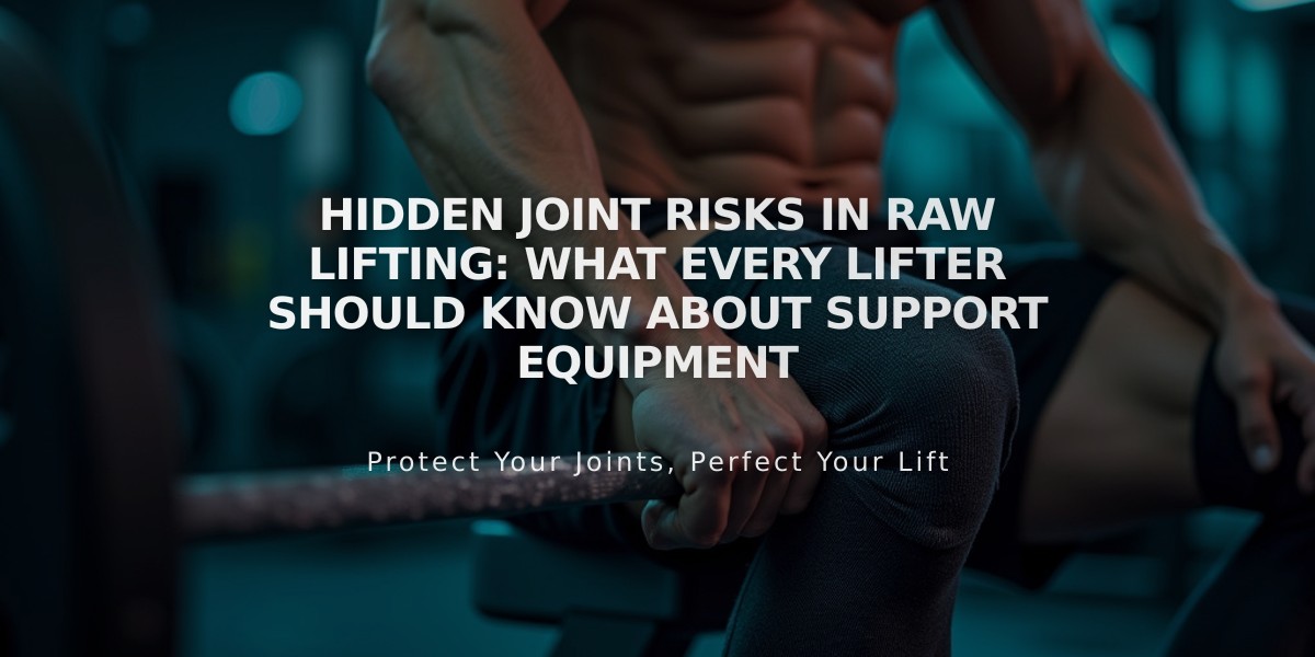 Hidden Joint Risks in Raw Lifting: What Every Lifter Should Know About Support Equipment