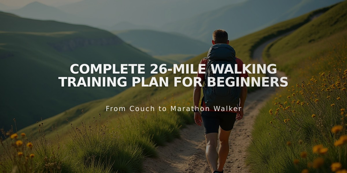 Complete 26-Mile Walking Training Plan for Beginners