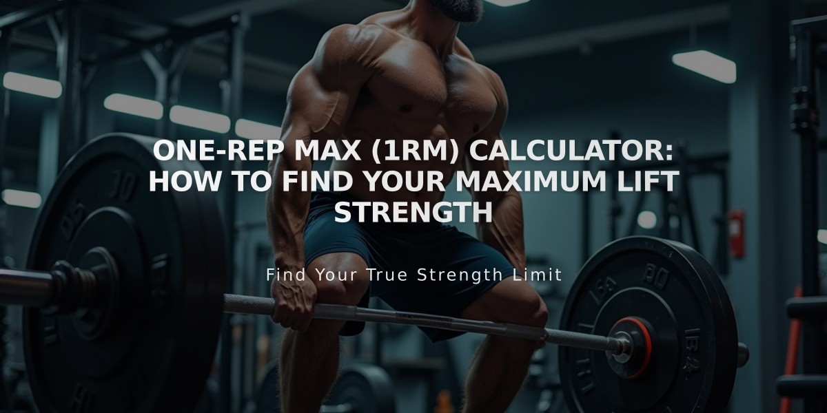 One-Rep Max (1RM) Calculator: How to Find Your Maximum Lift Strength