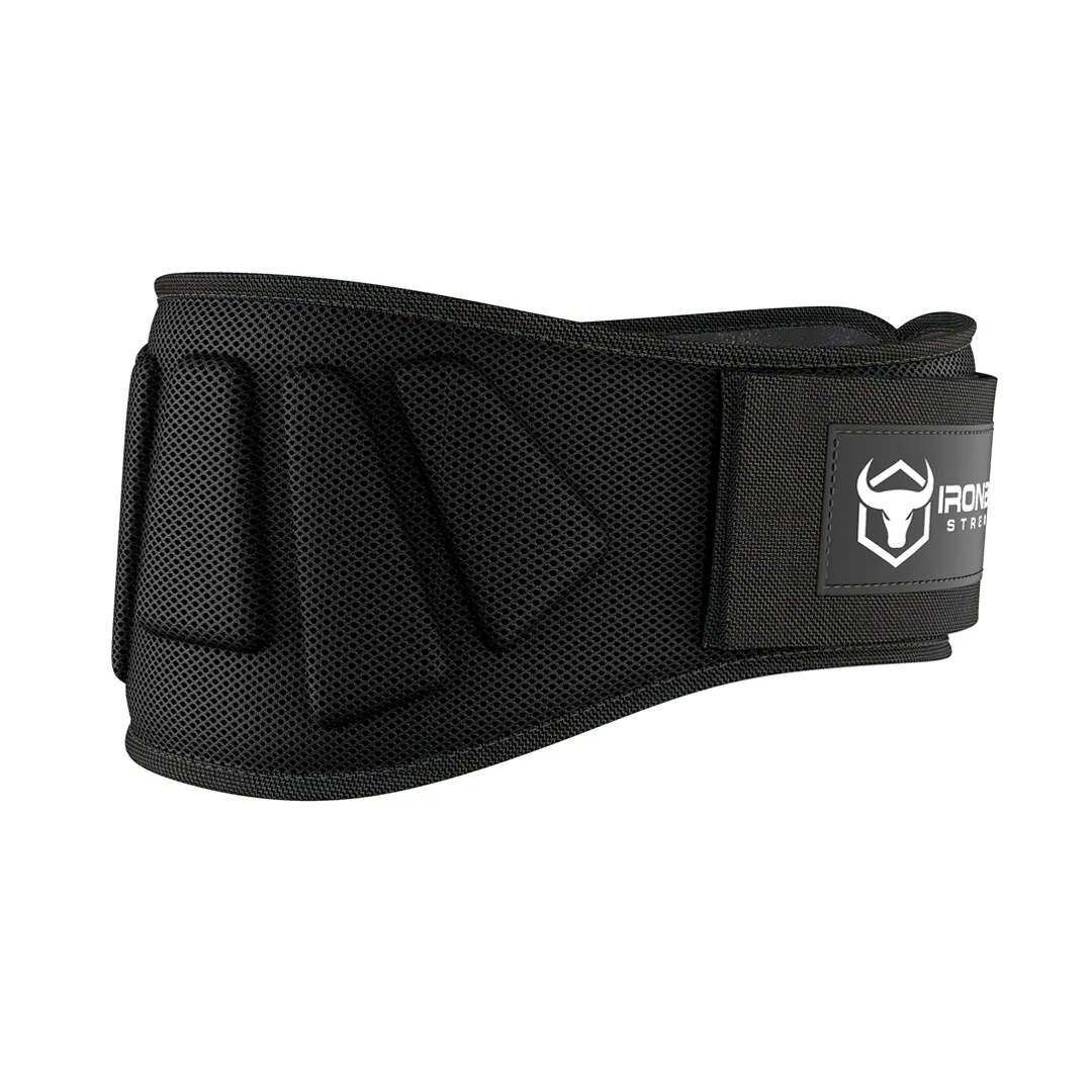 Black 6-inch nylon weightlifting belt