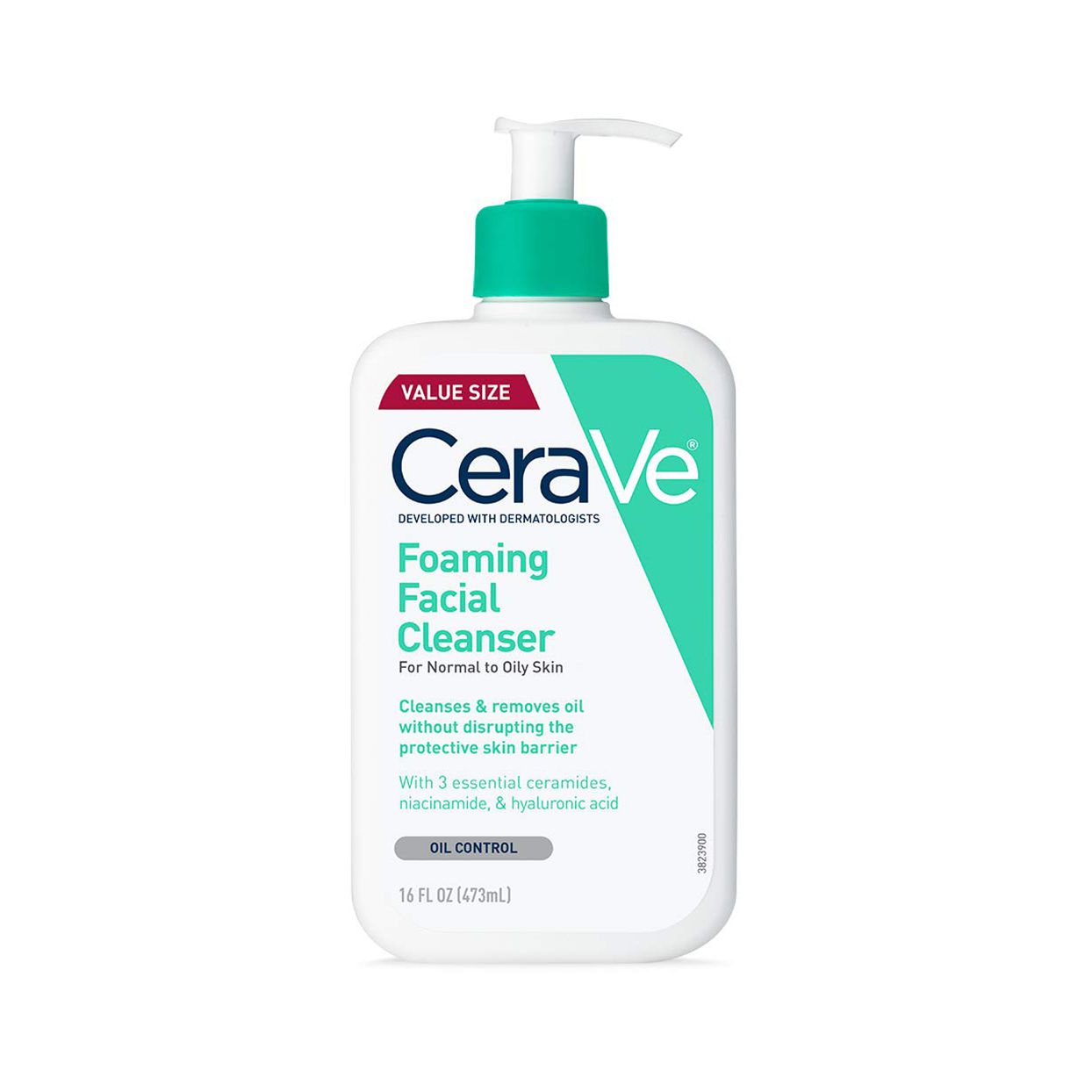 White CeraVe facial cleanser bottle