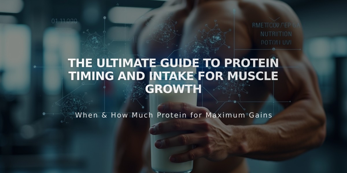 The Ultimate Guide to Protein Timing and Intake for Muscle Growth