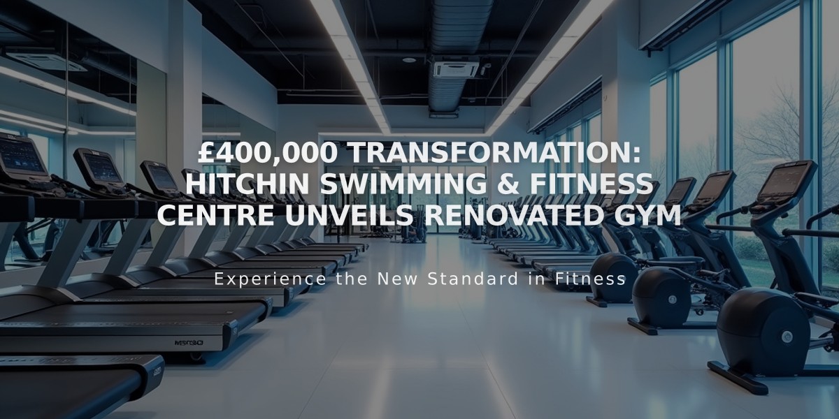 £400,000 Transformation: Hitchin Swimming & Fitness Centre Unveils Renovated Gym