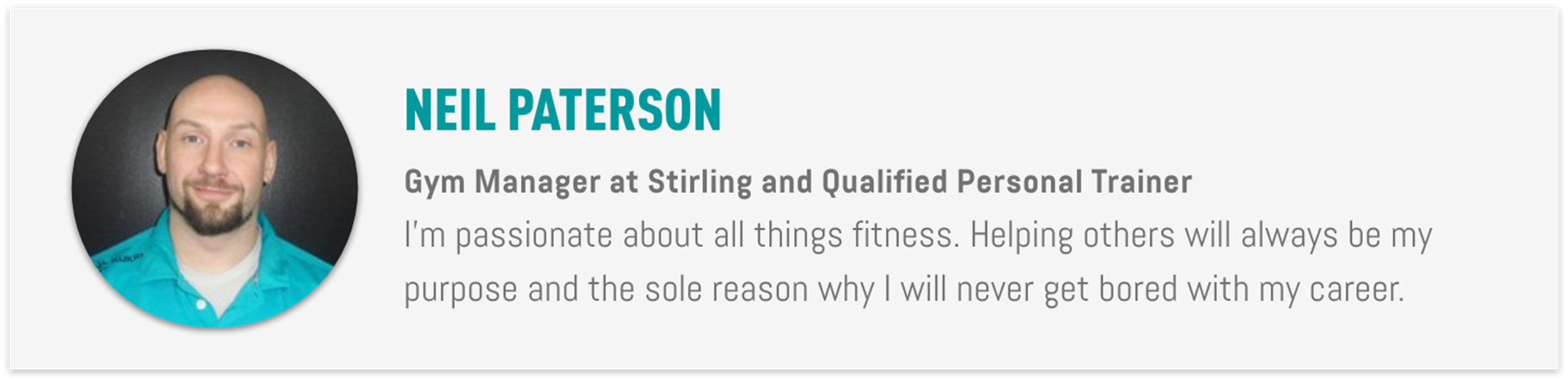 Neil Paterson, PureGym trainer