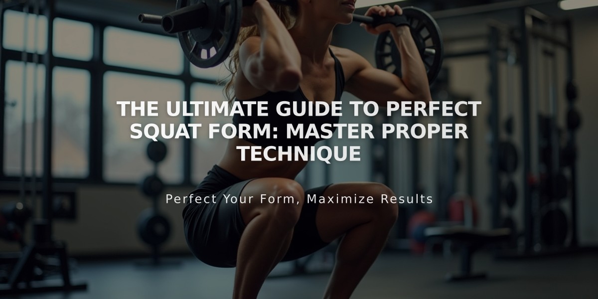 The Ultimate Guide to Perfect Squat Form: Master Proper Technique