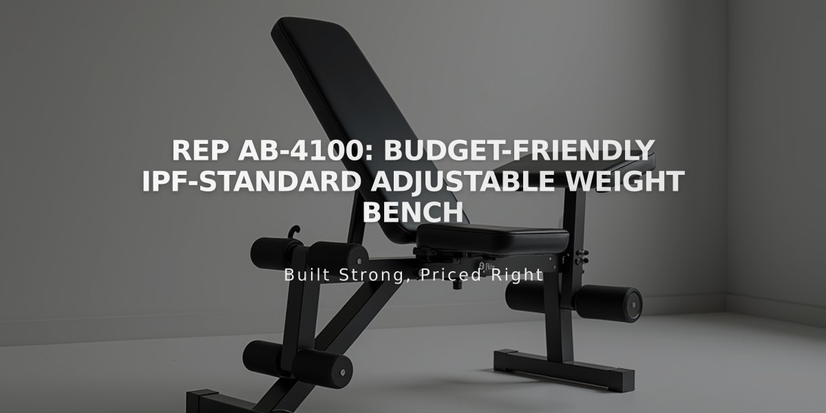 Rep AB-4100: Budget-Friendly IPF-Standard Adjustable Weight Bench