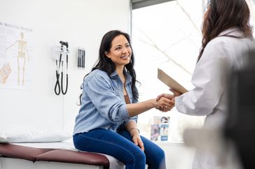 Woman on medical examination table