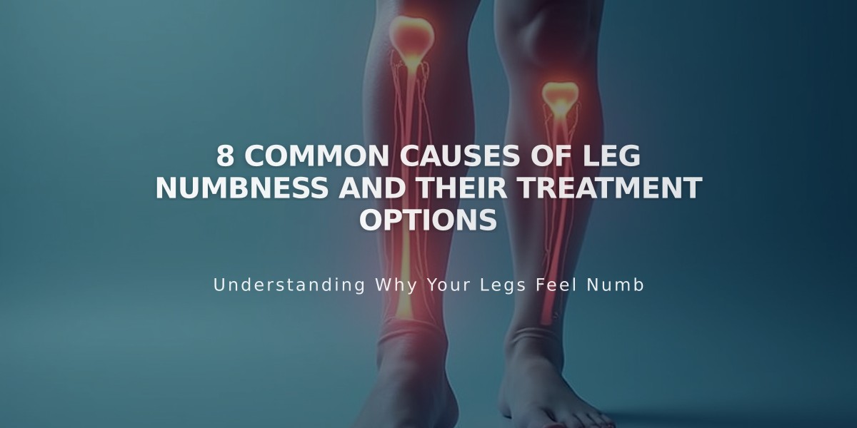 8 Common Causes of Leg Numbness and Their Treatment Options